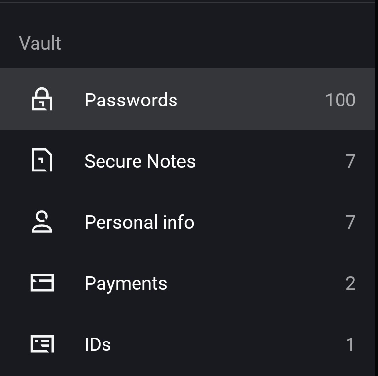 Dashlane Password Manager Vault
